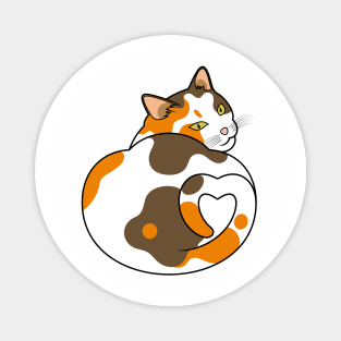 Calico Cat Loaf Love Magnet